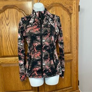 Lululemon Define Jacket Azurite Poppy Coral Multi Women’s Sz 6 Athletic Workout